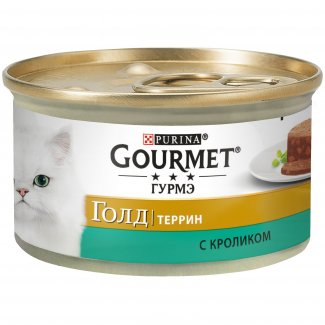Консервы для кошек «Purina Gourmet Gold Террин», кролик по-французски, 85 гр. (банка)